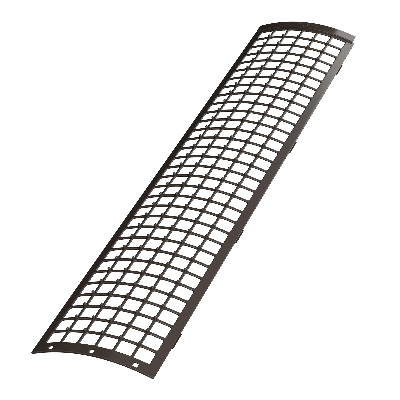 ТН ПВХ 125/82 мм, защитная решетка водосточного желоба 0,6 м, - 1